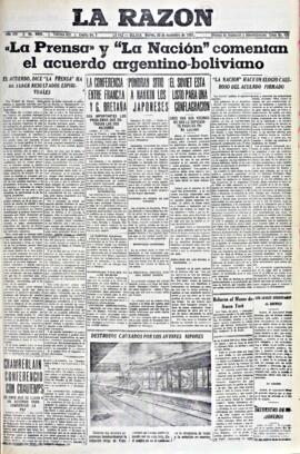 La Razón, edición del 30 de noviembre de 1937