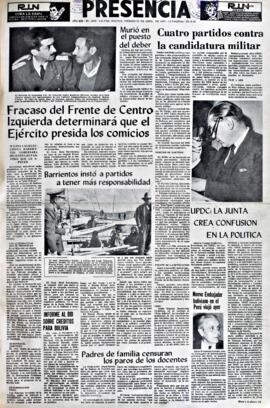 Presencia, edición del 23 de abril de 1965