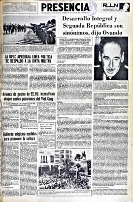 Presencia, edición del 25 de julio de 1965