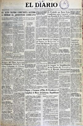 El Diario, edición del 20 de julio de 1953