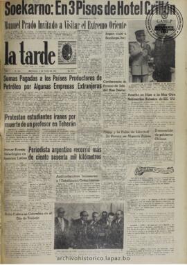 La Tarde, edición del 3 de mayo de 1961