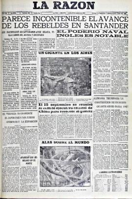 La Razón , edición del 23 de agosto de 1937