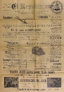El Republicano, edición del 21 de febrero de 1921