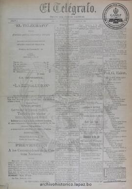 El Telegrafo, edición del 31 de octubre de 1896
