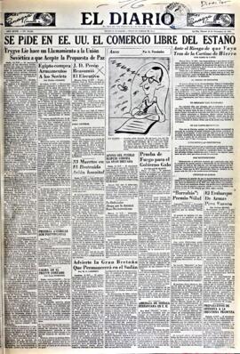 El Diario, edición del 16 de noviembre de 1951