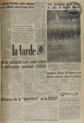 La Tarde, edición del 18 de julio de 1961