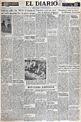 El Diario, edición del 30 de octubre de 1952