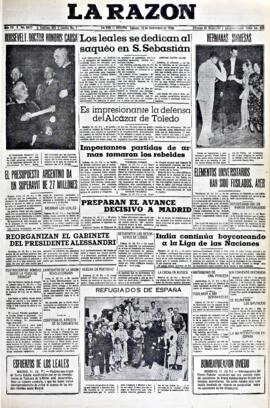 La Razón, edición del 12 de septiembre de 1936