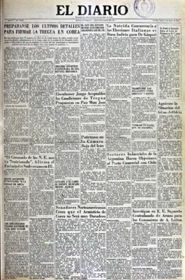 El Diario, edición del 8 de junio de 1953
