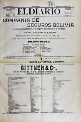 El Diario, edición del 14 de julio de 1906