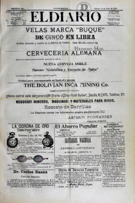 El Diario, edición del 13 de julio de 1906