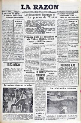 La Razón, edición del 7 de diciembre de 1937