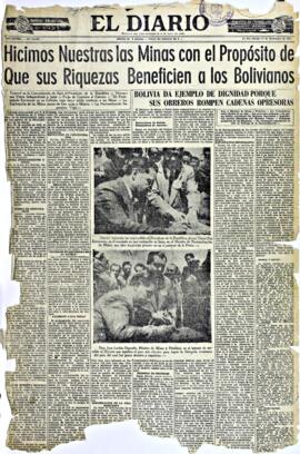 El Diario, edición del 1 de noviembre de 1952