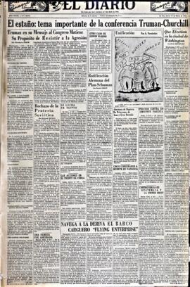 El Diario, edición del 10 de enero de 1952
