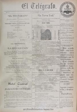 El Telegrafo, edición del 8 de agosto de 1893
