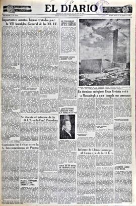 El Diario, edición del 16 de octubre de 1952