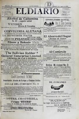 El Diario, edición del 11 de agosto de 1905