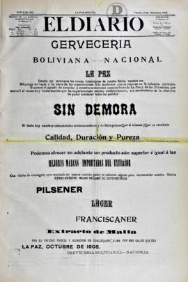 El Diario, edición del 29 de diciembre de 1905