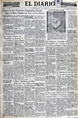 El Diario, edición del 20 de diciembre de 1953