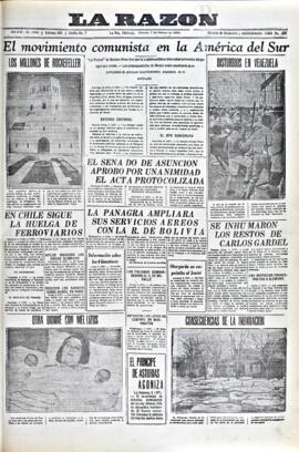 La Razón, edición del 7 de febrero de 1936