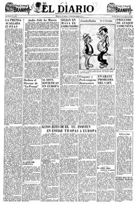 El Diario, edición del 20 de febrero de 1951
