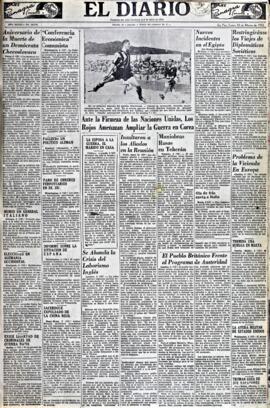 El Diario, edición del 10 de marzo de 1952