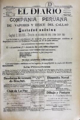 El Diario, edición del 7 de noviembre de 1906