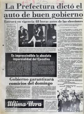 LA PREFECTURA DICTÓ EL AUTO DE BUEN GOBIERNO. (1980, 25 de junio). Ultima Hora [La Paz, Bolivia], p. 1.