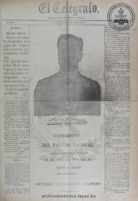 El Telegrafo, edición del 28 de junio de 1895