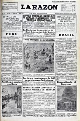 La Razón, edición del 5 de junio de 1936
