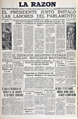 La Razón, edición del 15 de mayo de 1937
