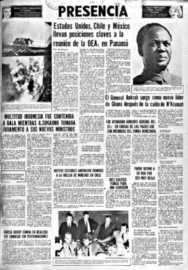 Presencia, edición del 25 de febrero de 1966