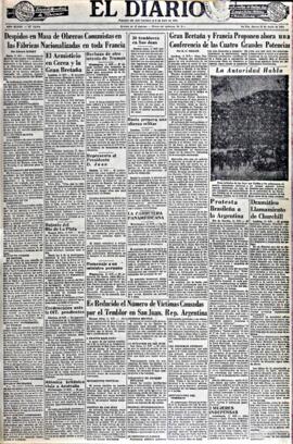 El Diario, edición del 12 de junio de 1952
