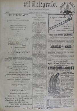 El Telegrafo, edición del 7 de marzo de 1896