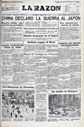La Razón, edición del 6 de junio de 1936