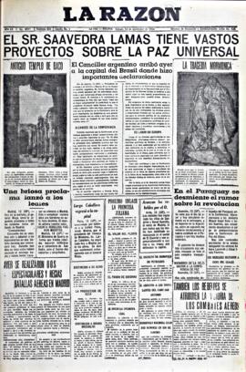 La Razón, edición del 14 de noviembre de 1936