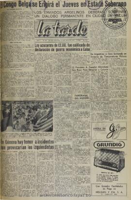 La Tarde, edición del 28 de junio de 1960