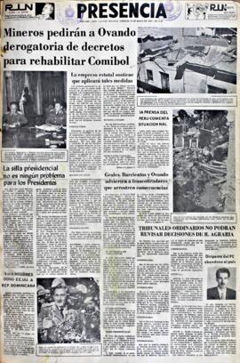 Presencia, edición del 28 de mayo de 1965