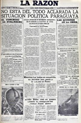 La Razón, edición del 8 de septiembre de 1937