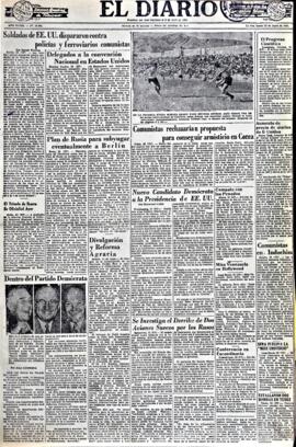 El Diario, edición del 23 de junio de 1952