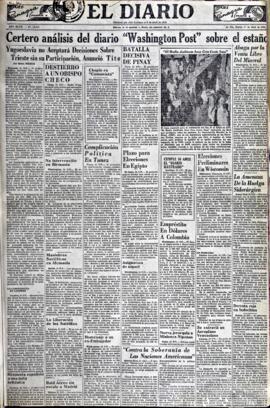 El Diario, edición del 1 de abril de 1952