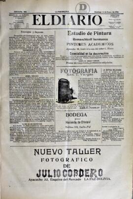 El Diario, edición del 14 de enero de  1906