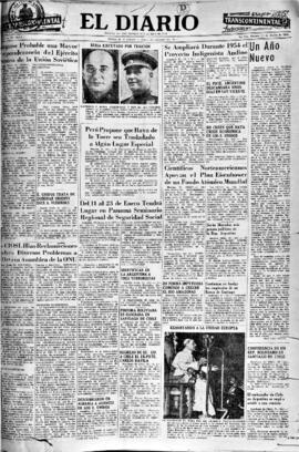 El Diario, edición del 1 de enero de 1954