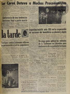 La Tarde, edición del 19 de mayo de 1961