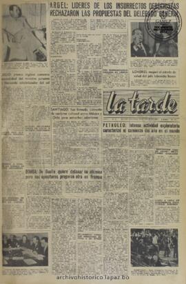 La Tarde, edición del 29 de enero de 1960