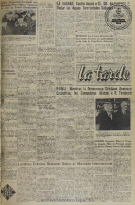 La Tarde, edición del 14 de mayo de 1960