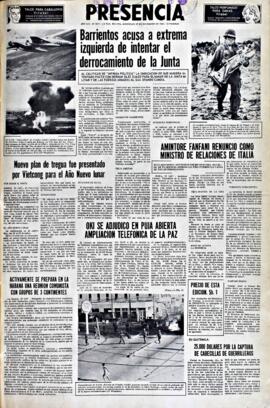 Presencia, edición del 29 de diciembre de 1965
