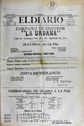 El Diario, edición del 29 de abril de 1906