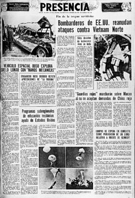 Presencia, edición del 27 de diciembre de 1966