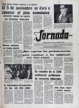 ¿QUÉ ESPERAN LOS PARLAMENTARIO PARA EXPULSAR A LOS GOLPISTAS?. (1982, 27 de octubre). Jornada [La Paz, Bolivia], p. 1.